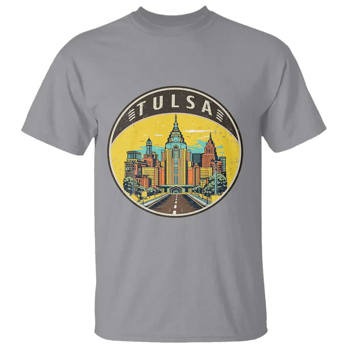 Vintage Tulsa Oklahoma Cityscape Pride T Shirt