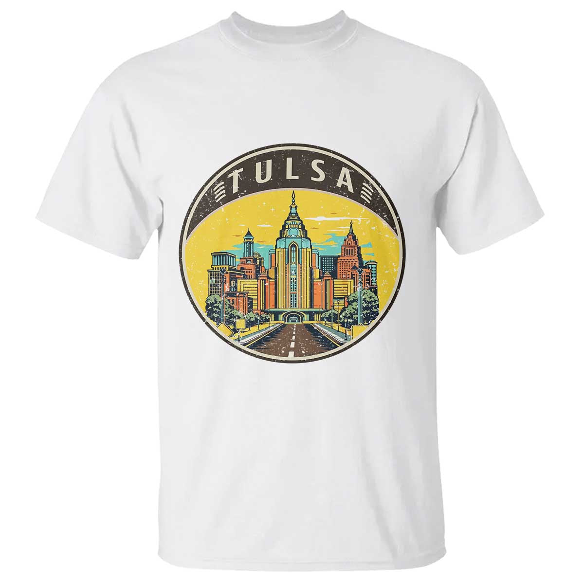 Vintage Tulsa Oklahoma Cityscape Pride T Shirt