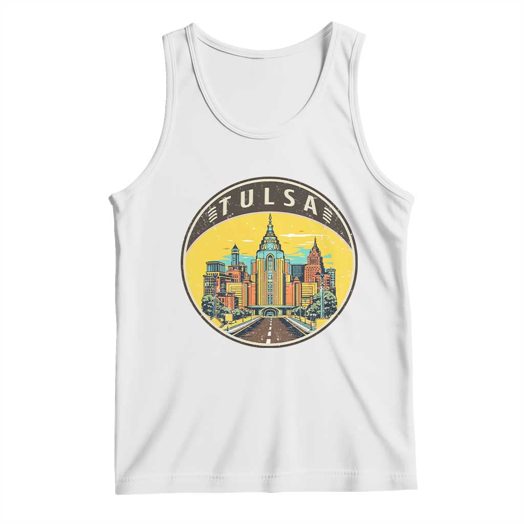 Vintage Tulsa Oklahoma Cityscape Pride Tank Top