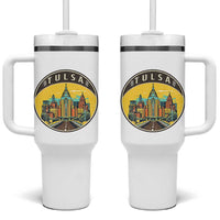 Vintage Tulsa Oklahoma Cityscape Pride Tumbler With Handle