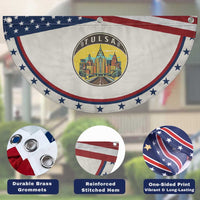 Vintage Tulsa Oklahoma Cityscape Pride Patriotic Fan Flag