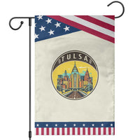 Vintage Tulsa Oklahoma Cityscape Pride Garden Flag