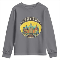 Vintage Tulsa Oklahoma Cityscape Pride Youth Sweatshirt