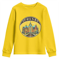 Vintage Tulsa Oklahoma Cityscape Pride Youth Sweatshirt