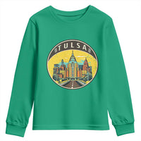 Vintage Tulsa Oklahoma Cityscape Pride Youth Sweatshirt
