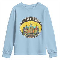 Vintage Tulsa Oklahoma Cityscape Pride Youth Sweatshirt