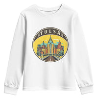 Vintage Tulsa Oklahoma Cityscape Pride Youth Sweatshirt