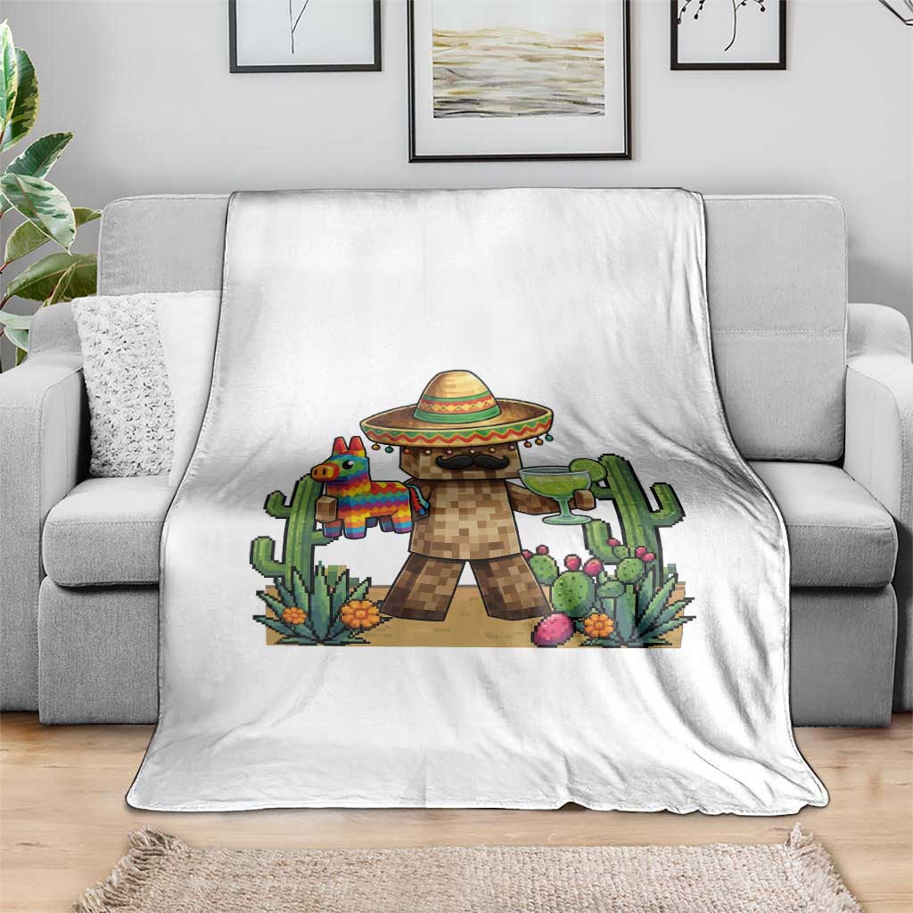 Cinco De Mayo Mexican Gamer Throw Blanket Video Game Fiesta Gift
