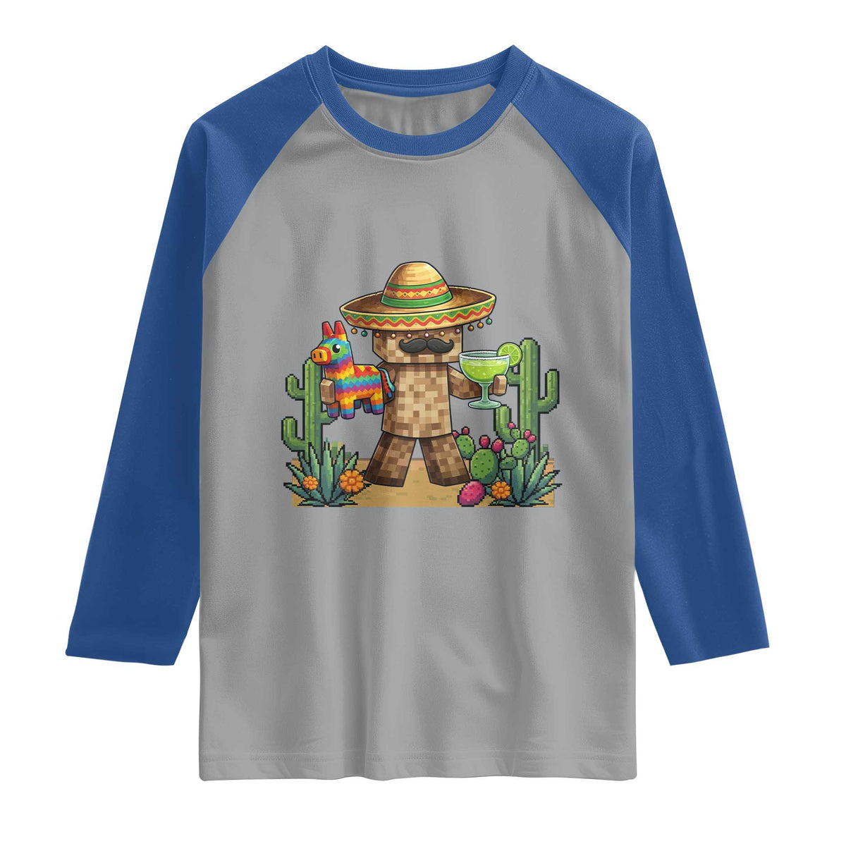 Cinco De Mayo Mexican Gamer Raglan Shirt Video Game Fiesta Gift