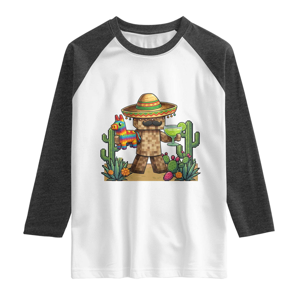 Cinco De Mayo Mexican Gamer Raglan Shirt Video Game Fiesta Gift
