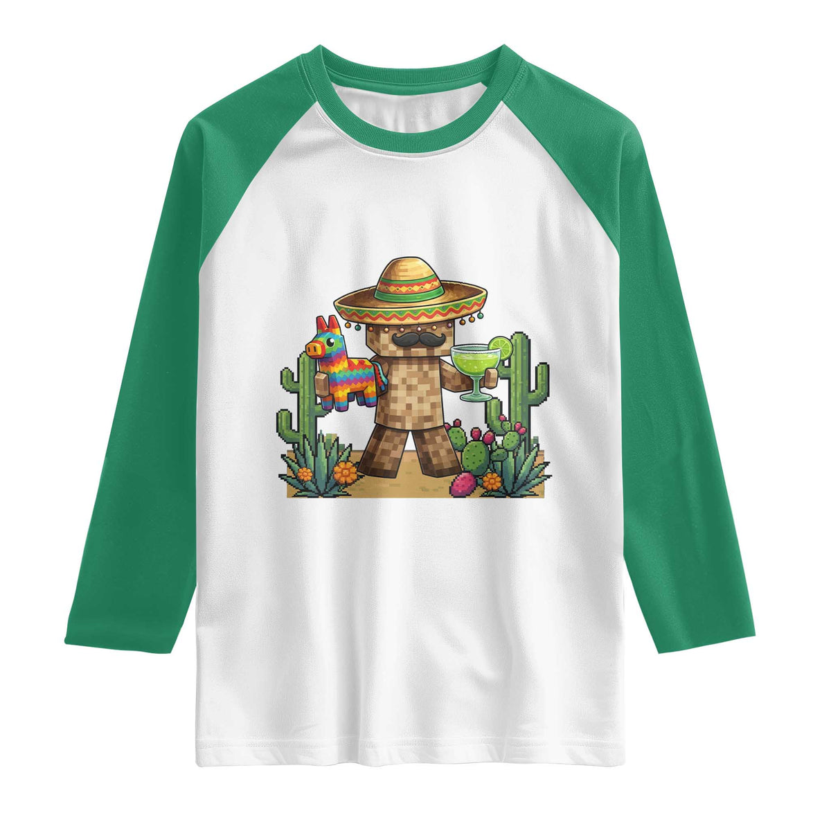 Cinco De Mayo Mexican Gamer Raglan Shirt Video Game Fiesta Gift