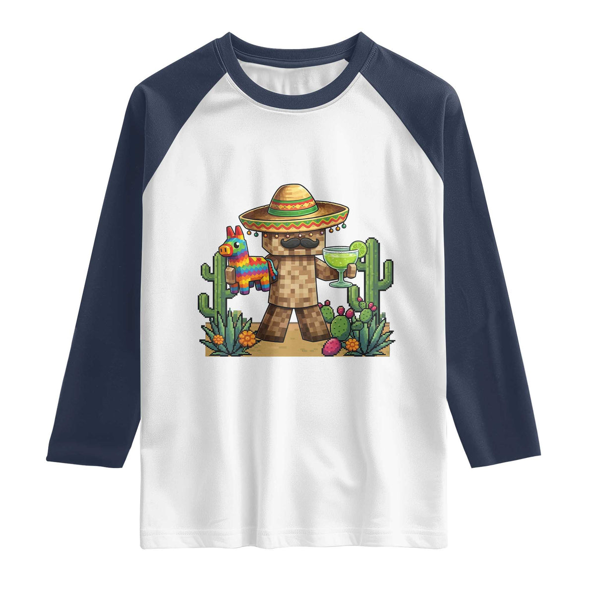 Cinco De Mayo Mexican Gamer Raglan Shirt Video Game Fiesta Gift
