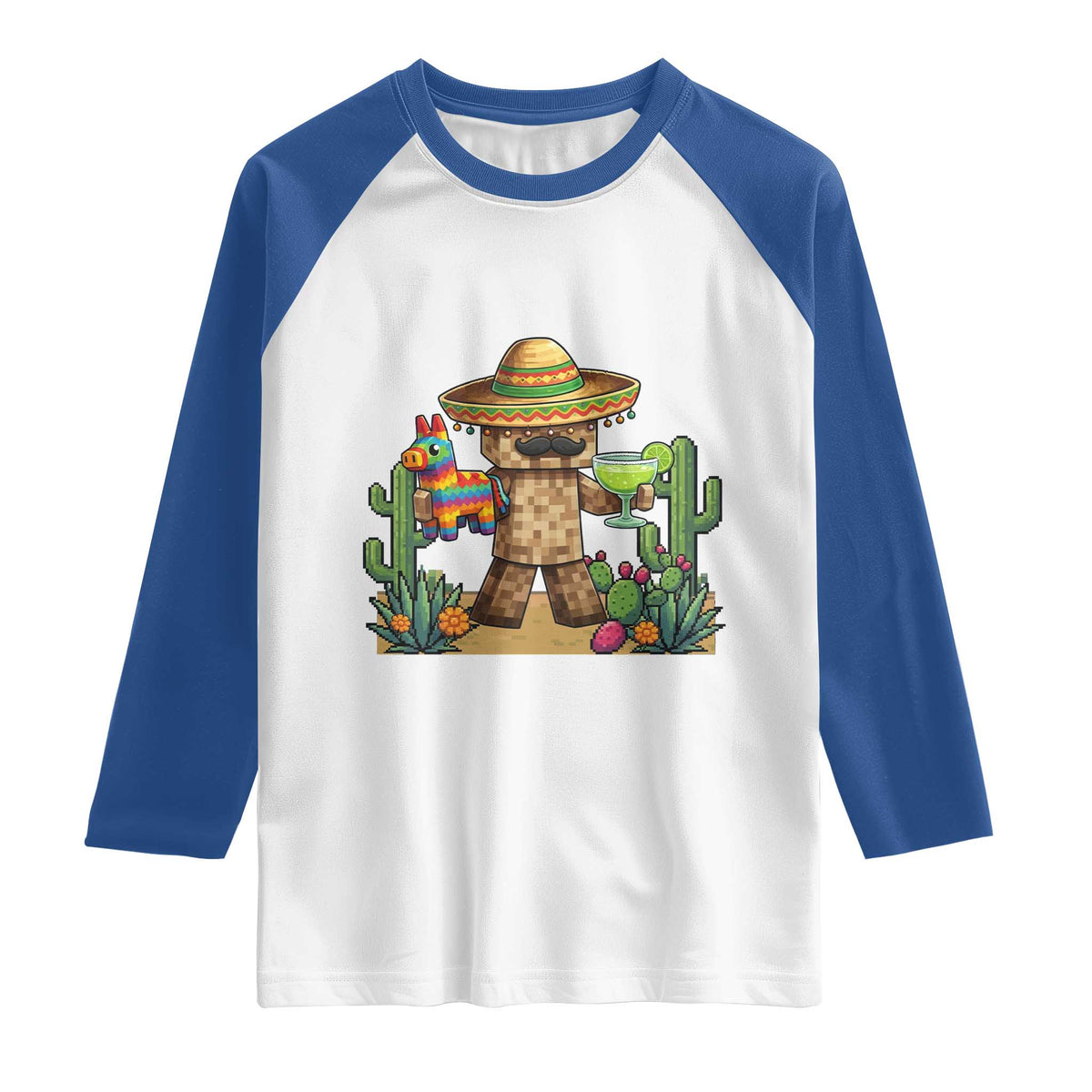 Cinco De Mayo Mexican Gamer Raglan Shirt Video Game Fiesta Gift