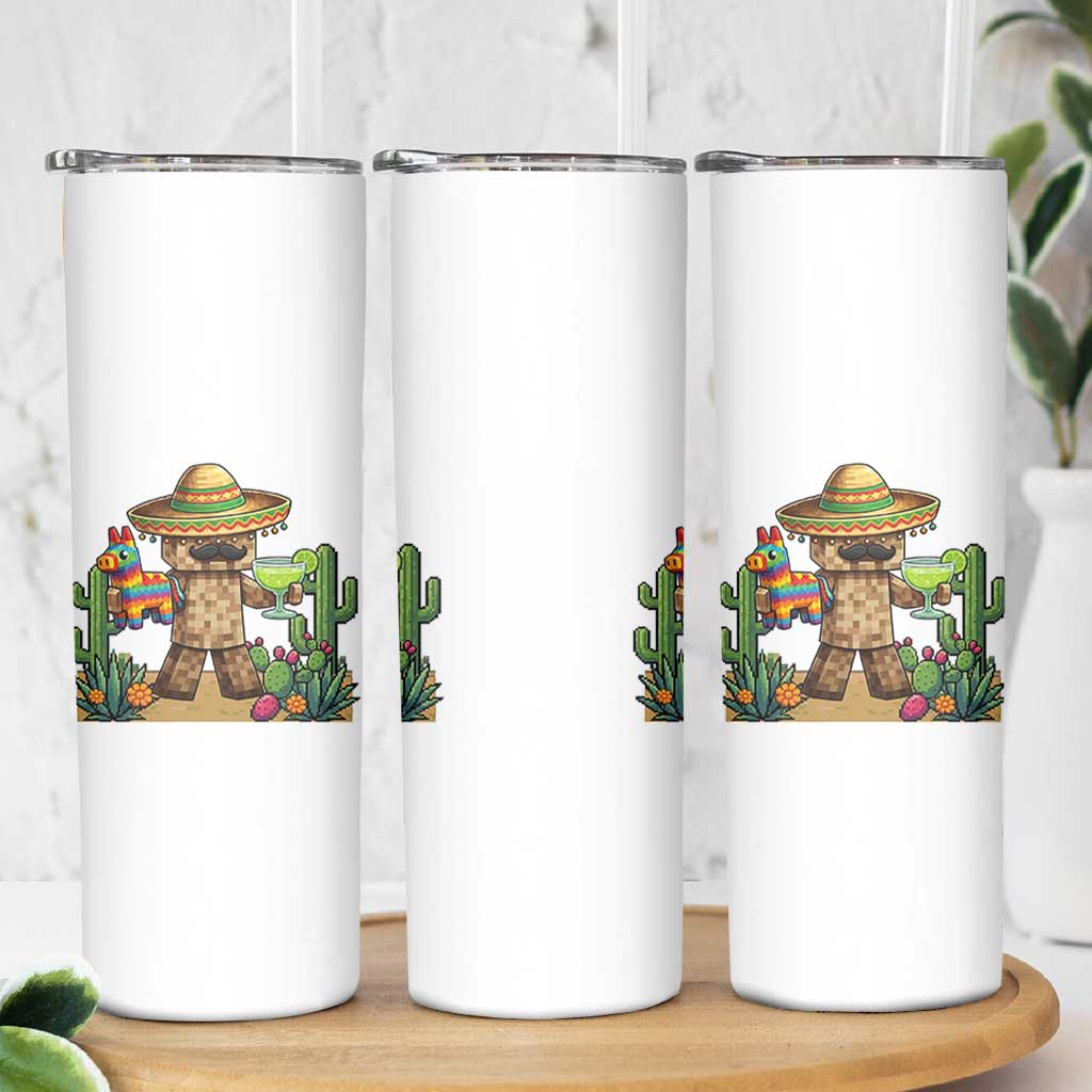 Cinco De Mayo Mexican Gamer Skinny Tumbler Video Game Fiesta Gift