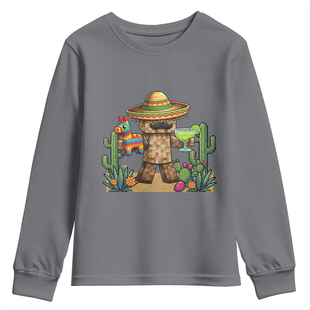 Cinco De Mayo Mexican Gamer Youth Sweatshirt Video Game Fiesta Gift
