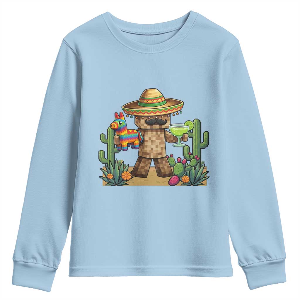 Cinco De Mayo Mexican Gamer Youth Sweatshirt Video Game Fiesta Gift