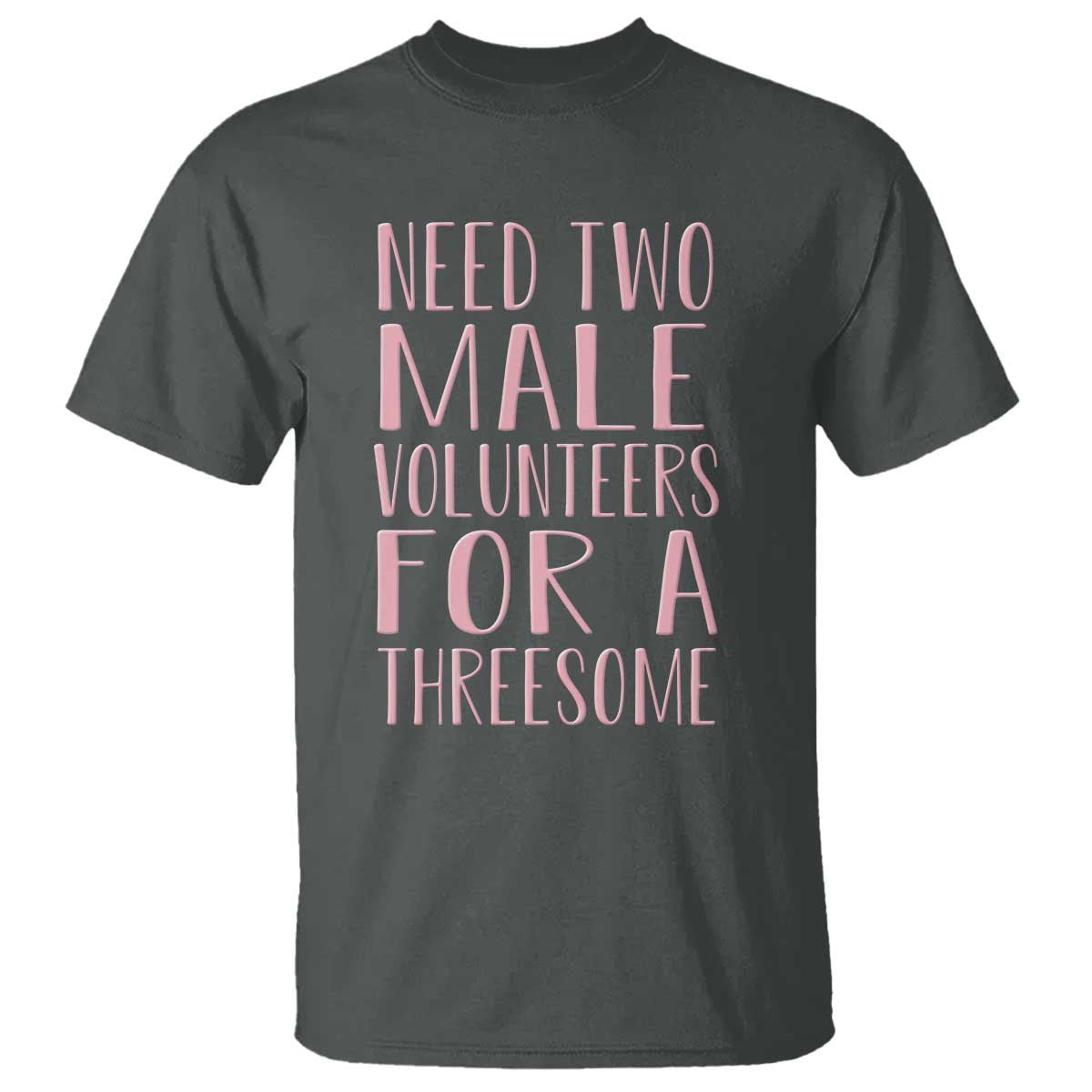 Dirty Joke Gag Gift T Shirt Need Two Male Volunteers For A Threesome