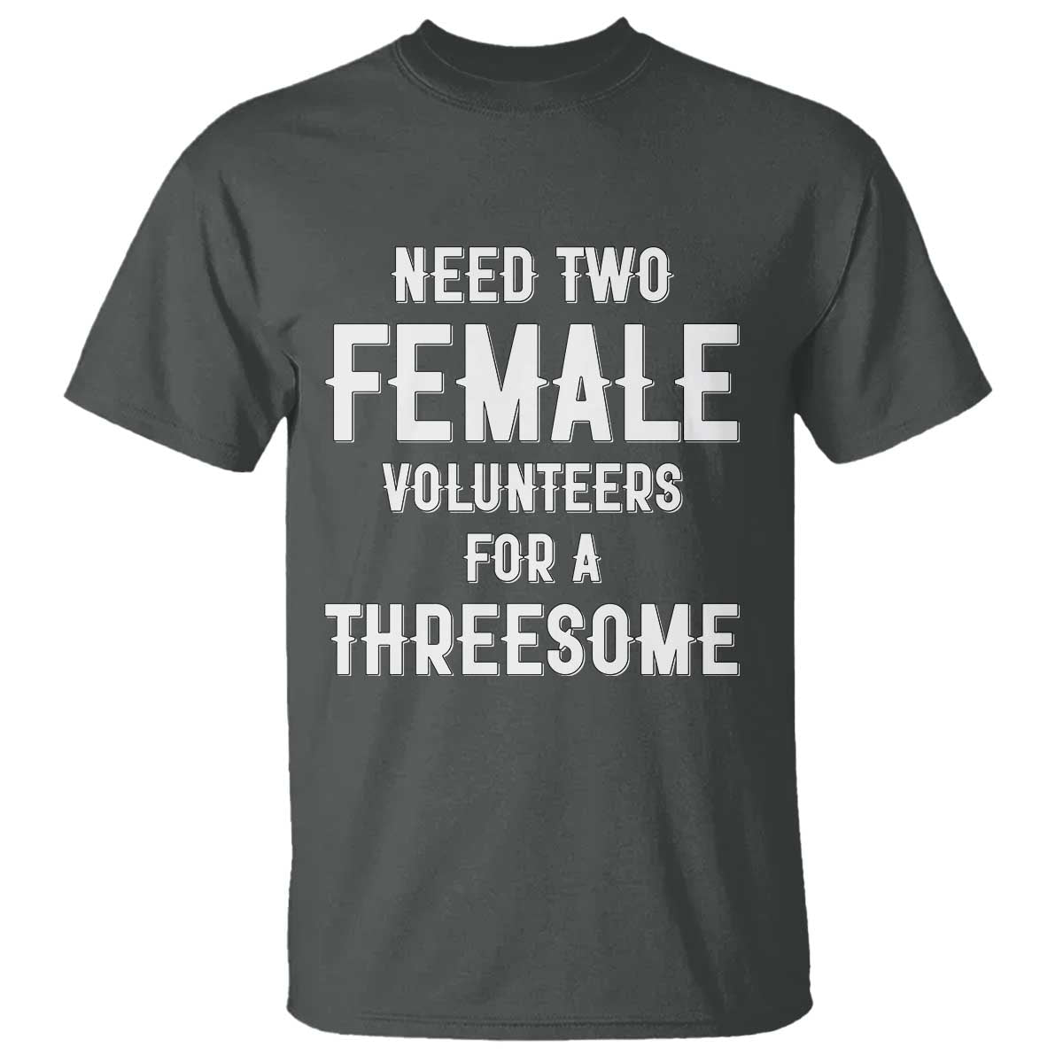 Funny Adult Humor T Shirt Need Two Female Volunteers For A Threesome