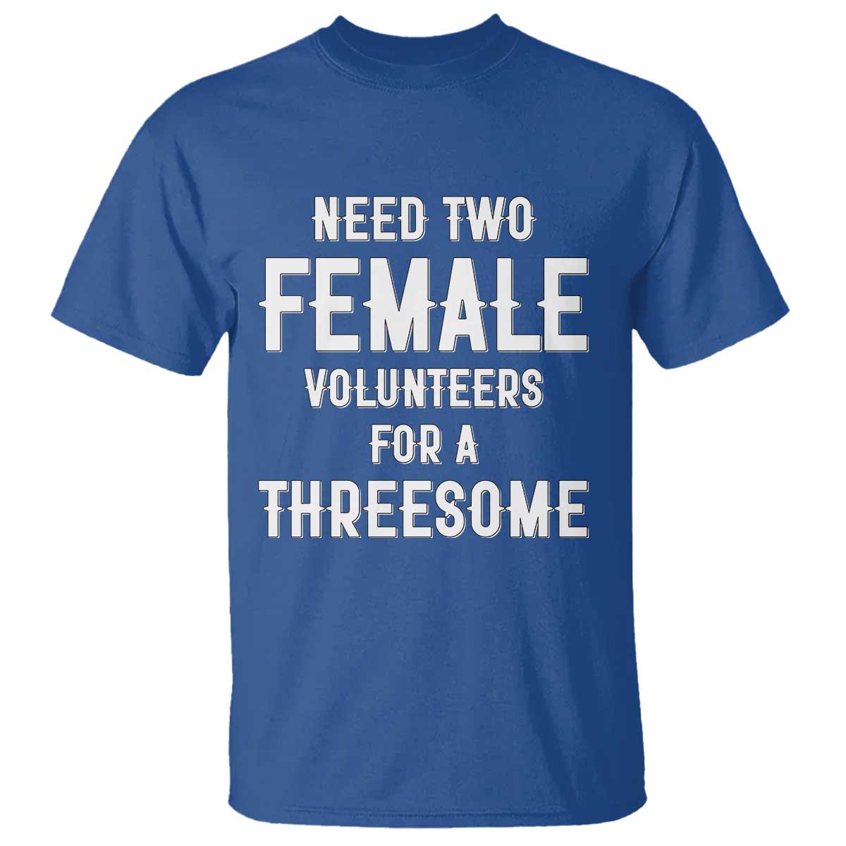 Funny Adult Humor T Shirt Need Two Female Volunteers For A Threesome