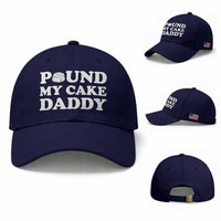 Funny Baking Pun Adult Humor Baseball Cap Pound My Cake Daddy
