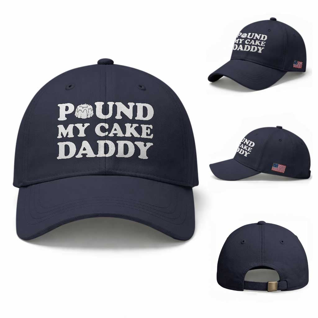 Funny Baking Pun Adult Humor Baseball Cap Pound My Cake Daddy