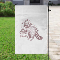 Funny Raccoon Adult Humor Gag Gift Garden Flag Pound My Cake Daddy