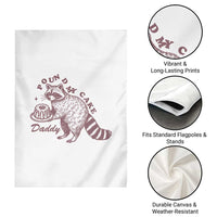 Funny Raccoon Adult Humor Gag Gift Garden Flag Pound My Cake Daddy
