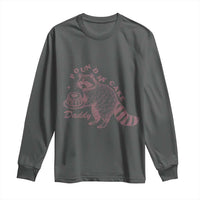 Funny Raccoon Adult Humor Gag Gift Long Sleeve Shirt Pound My Cake Daddy
