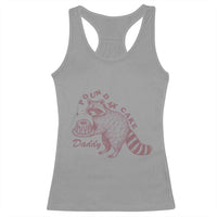 Funny Raccoon Adult Humor Gag Gift Racerback Tank Top Pound My Cake Daddy