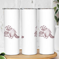 Funny Raccoon Adult Humor Gag Gift Skinny Tumbler Pound My Cake Daddy
