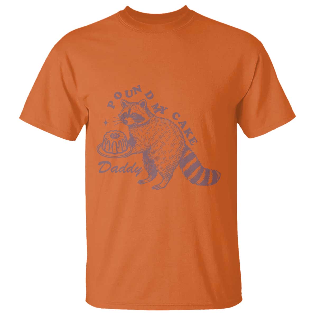 Funny Raccoon Adult Humor Gag Gift T Shirt Pound My Cake Daddy