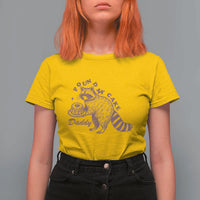 Funny Raccoon Adult Humor Gag Gift T Shirt For Women Pound My Cake Daddy