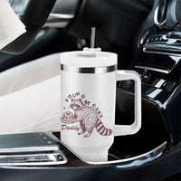 Funny Raccoon Adult Humor Gag Gift Tumbler With Handle Pound My Cake Daddy