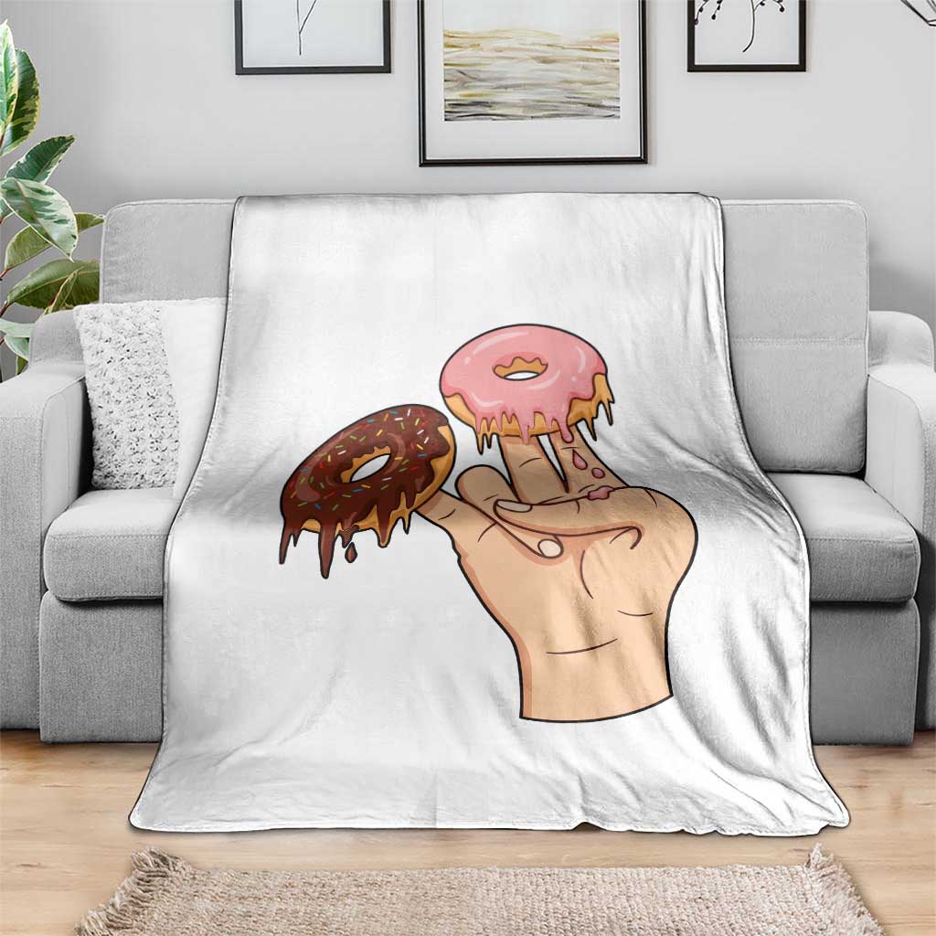 2 In The Pink 1 In The Stink Throw Blanket Funny Donut Adult Humor