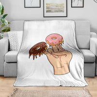 2 In The Pink 1 In The Stink Throw Blanket Funny Donut Adult Humor