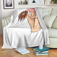 2 In The Pink 1 In The Stink Throw Blanket Funny Donut Adult Humor