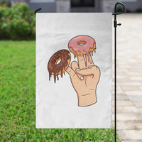 2 In The Pink 1 In The Stink Garden Flag Funny Donut Adult Humor