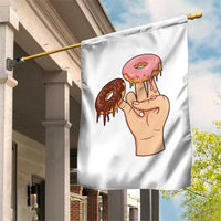 2 In The Pink 1 In The Stink Garden Flag Funny Donut Adult Humor