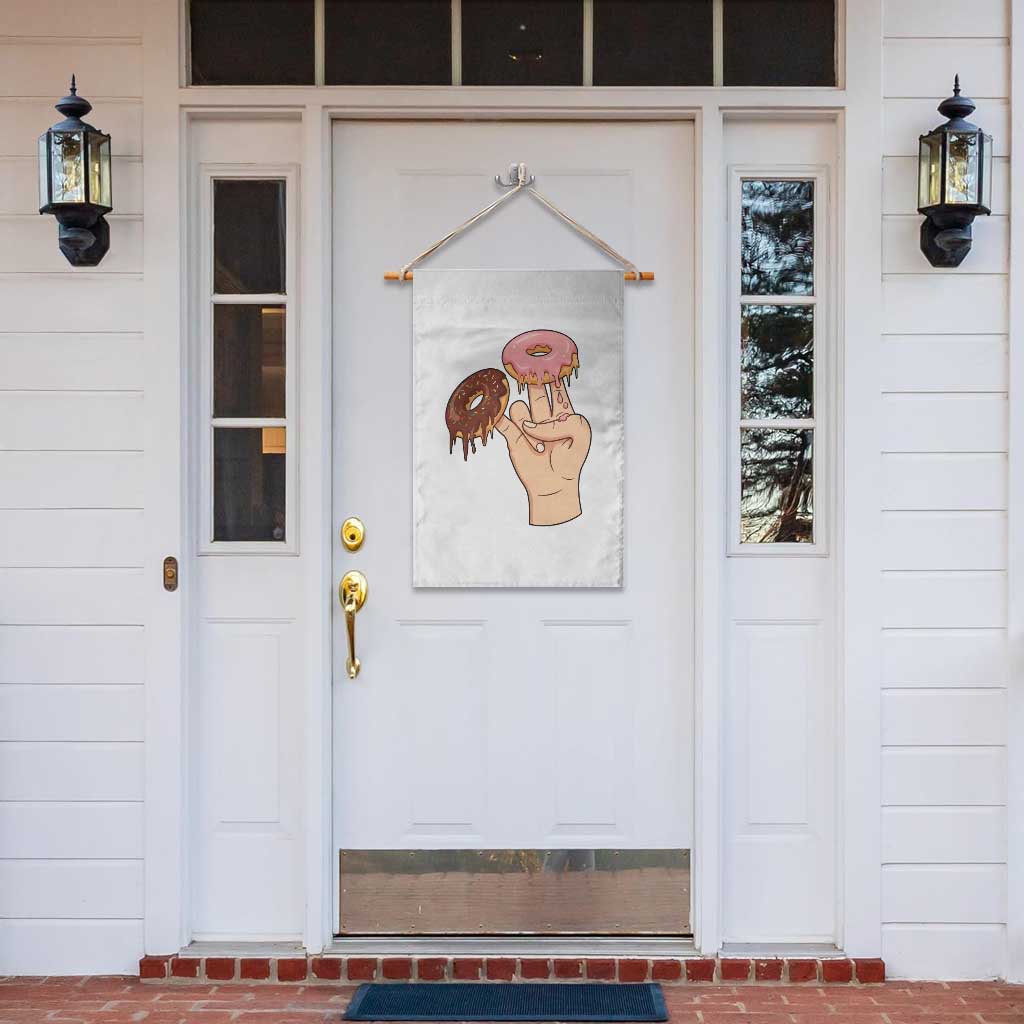 2 In The Pink 1 In The Stink Garden Flag Funny Donut Adult Humor