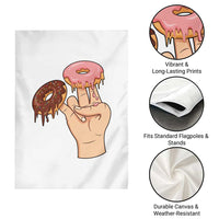 2 In The Pink 1 In The Stink Garden Flag Funny Donut Adult Humor
