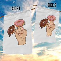 2 In The Pink 1 In The Stink Garden Flag Funny Donut Adult Humor