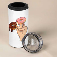 2 In The Pink 1 In The Stink 4 in 1 Can Cooler Tumbler Funny Donut Adult Humor