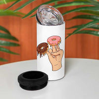2 In The Pink 1 In The Stink 4 in 1 Can Cooler Tumbler Funny Donut Adult Humor