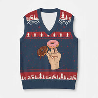 2 In The Pink 1 In The Stink V-Neck Knit Sweater Vest Funny Donut Adult Humor