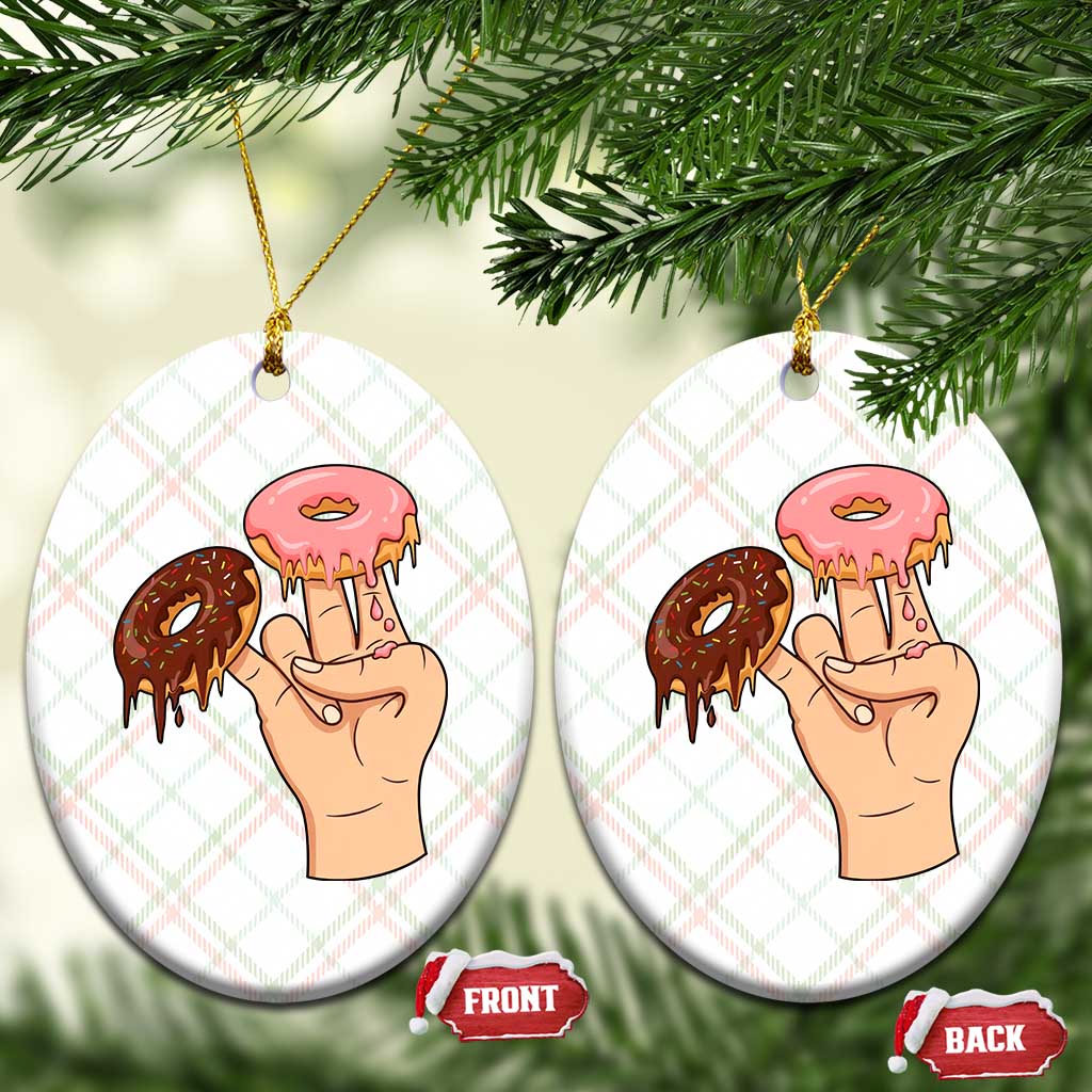 2 In The Pink 1 In The Stink Ceramic Ornament Funny Donut Adult Humor