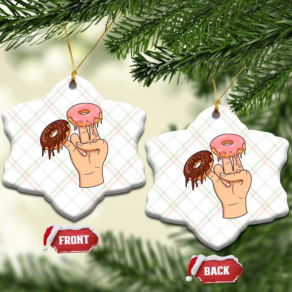 2 In The Pink 1 In The Stink Ceramic Ornament Funny Donut Adult Humor