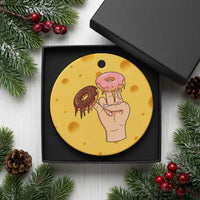 2 In The Pink 1 In The Stink Ceramic Ornament Funny Donut Adult Humor
