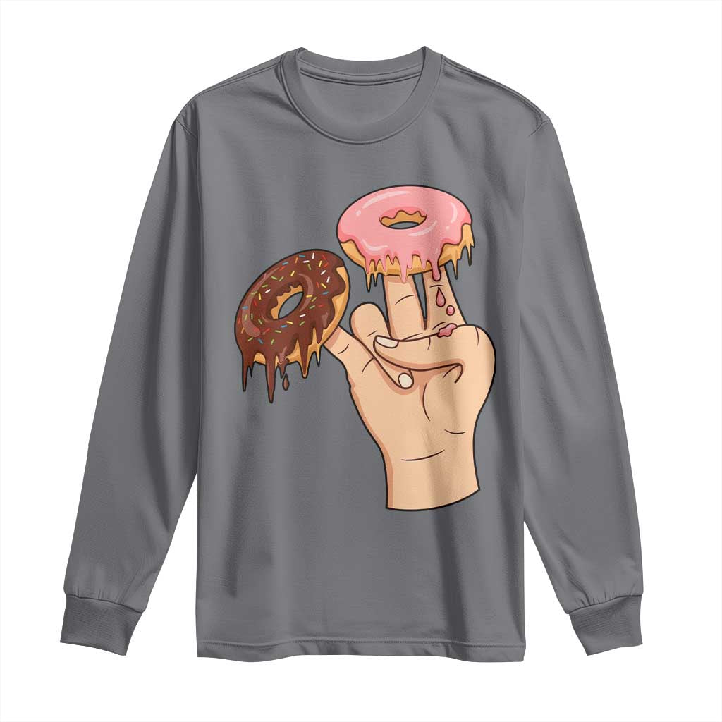 2 In The Pink 1 In The Stink Long Sleeve Shirt Funny Donut Adult Humor
