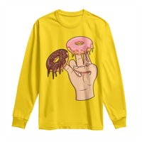2 In The Pink 1 In The Stink Long Sleeve Shirt Funny Donut Adult Humor
