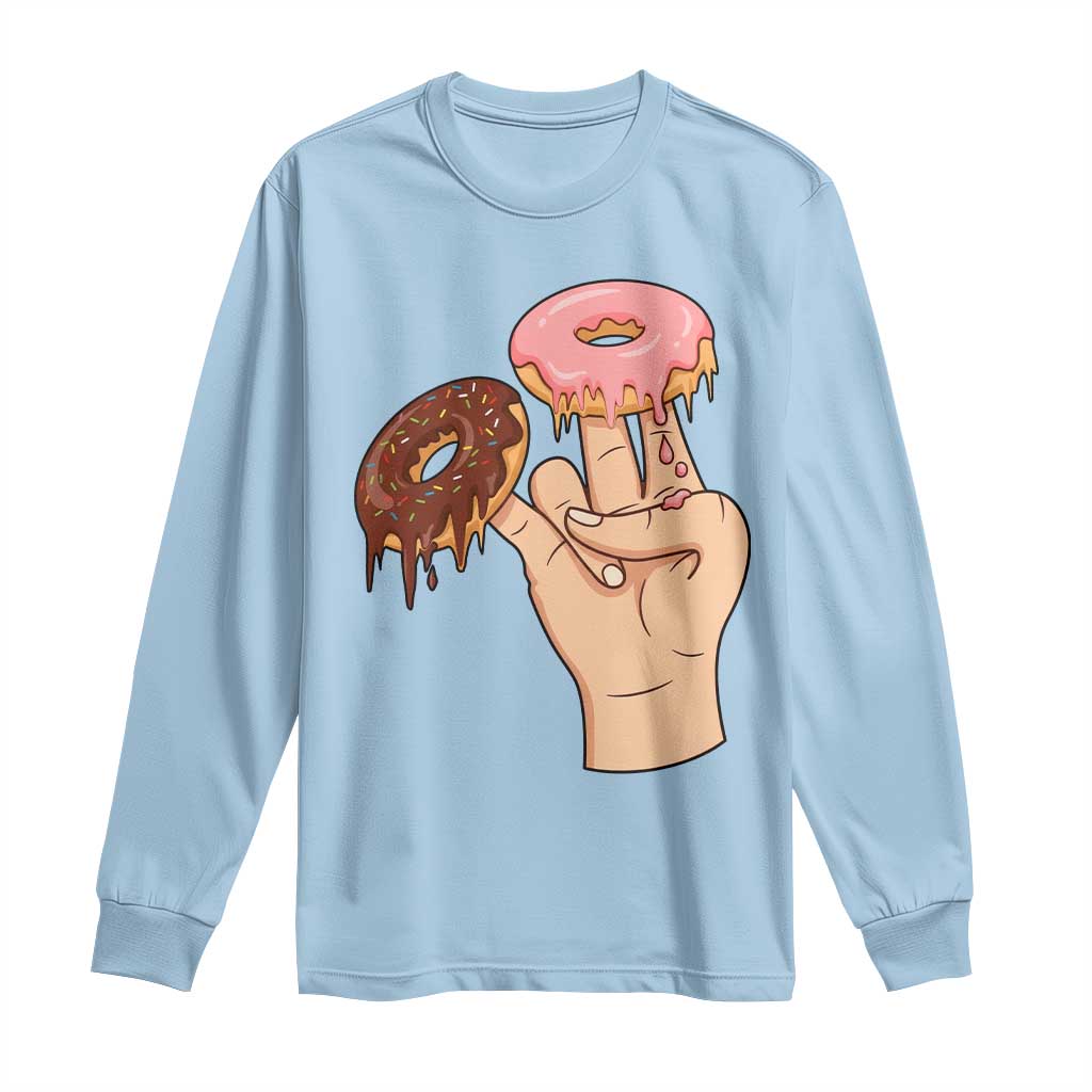 2 In The Pink 1 In The Stink Long Sleeve Shirt Funny Donut Adult Humor